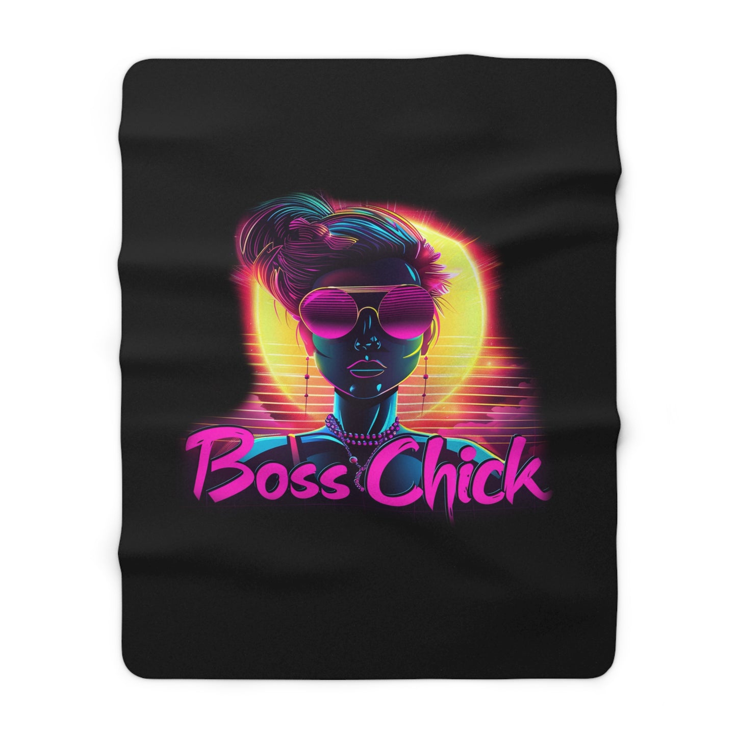 Boss Chick Neon is back - Sherpa Fleece Blanket