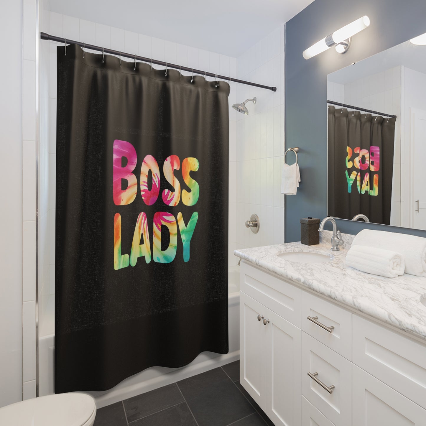 Closing Deals, Opening the Shower - Boss Lady - Shower Curtains