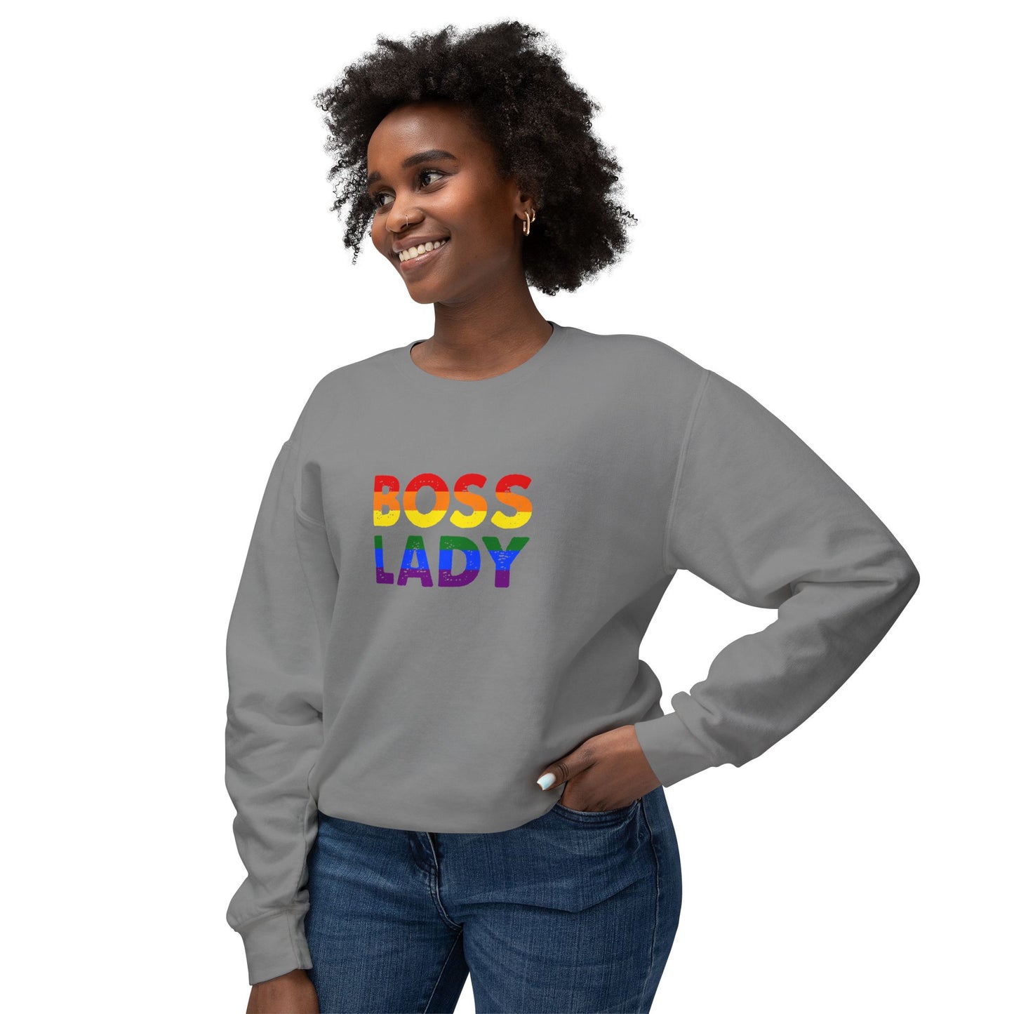Boss Lady - Unisex Lightweight Crewneck Sweatshirt