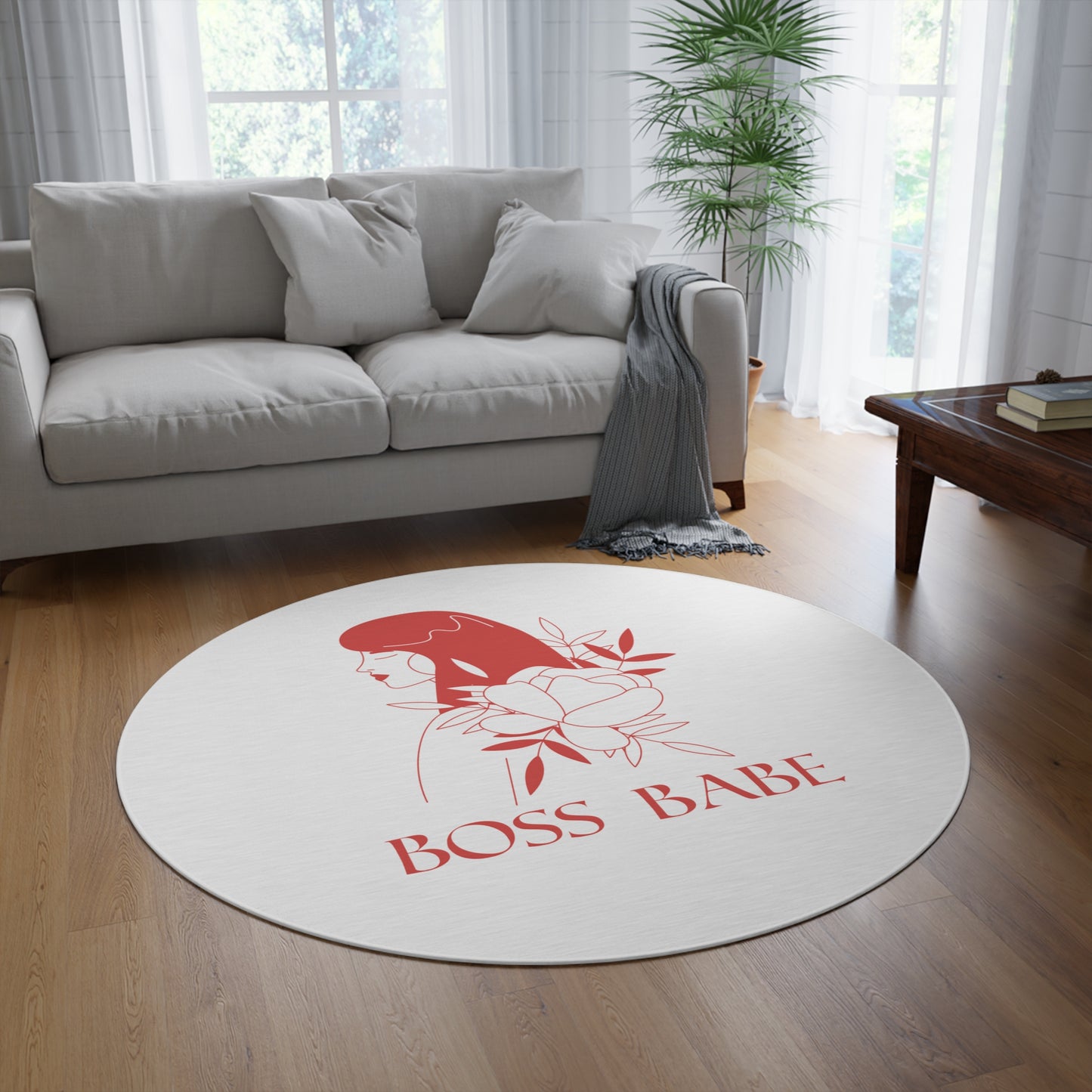 Boss Babe - Round Rug - Give your livingroom the CEO treatment