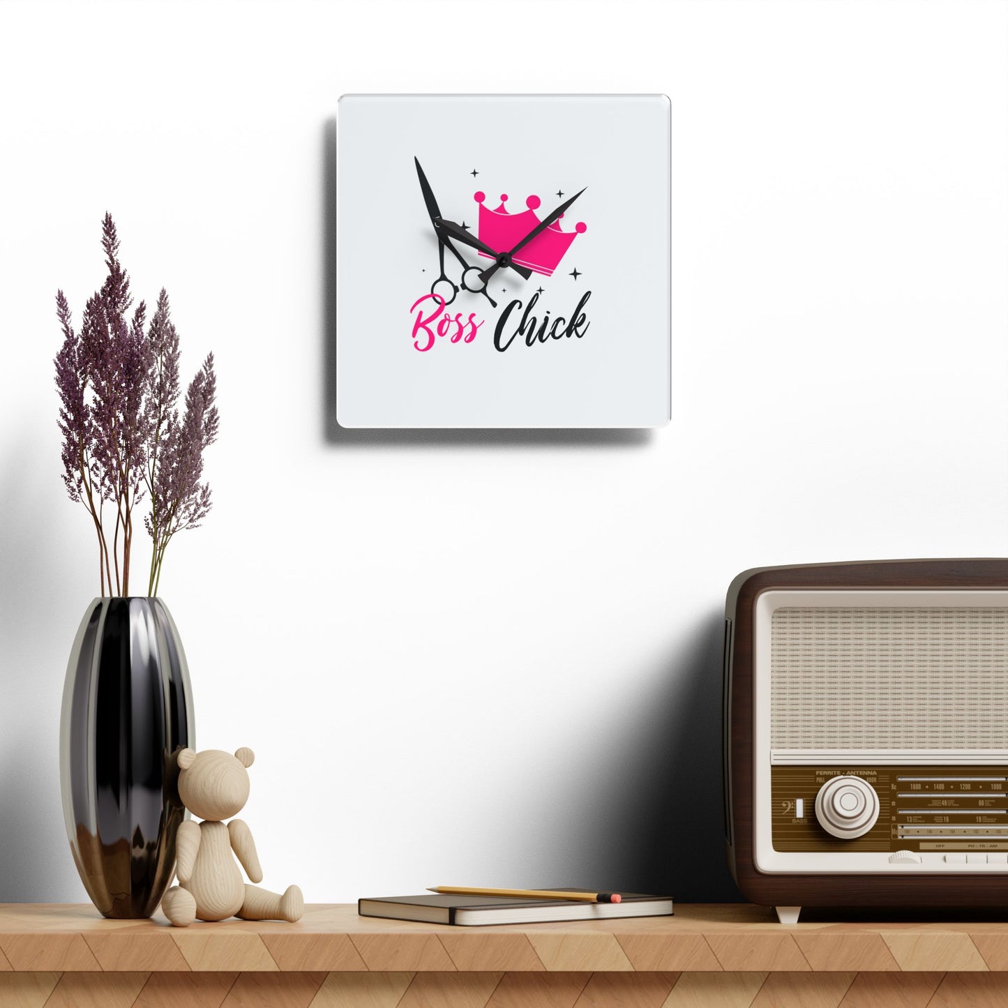 Boss Chick - Acrylic Wall Clock
