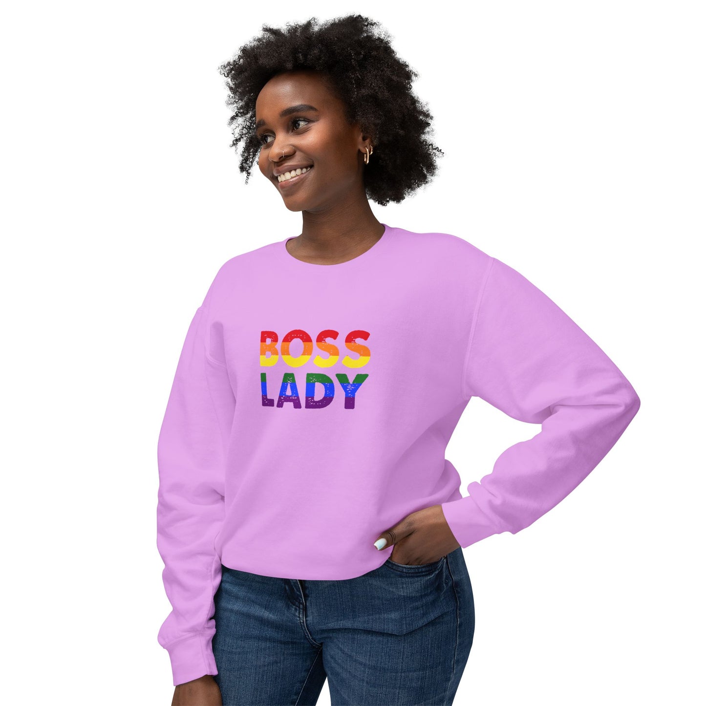 Boss Lady - Unisex Lightweight Crewneck Sweatshirt