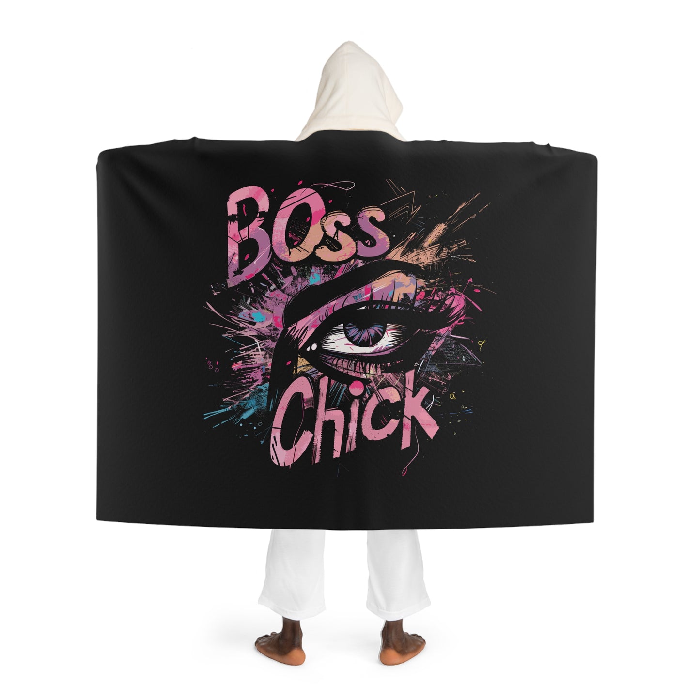 Boss Chick - Hooded Sherpa Fleece Blanket