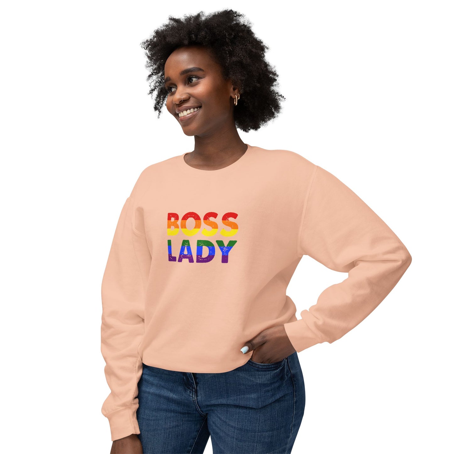 Boss Lady - Unisex Lightweight Crewneck Sweatshirt