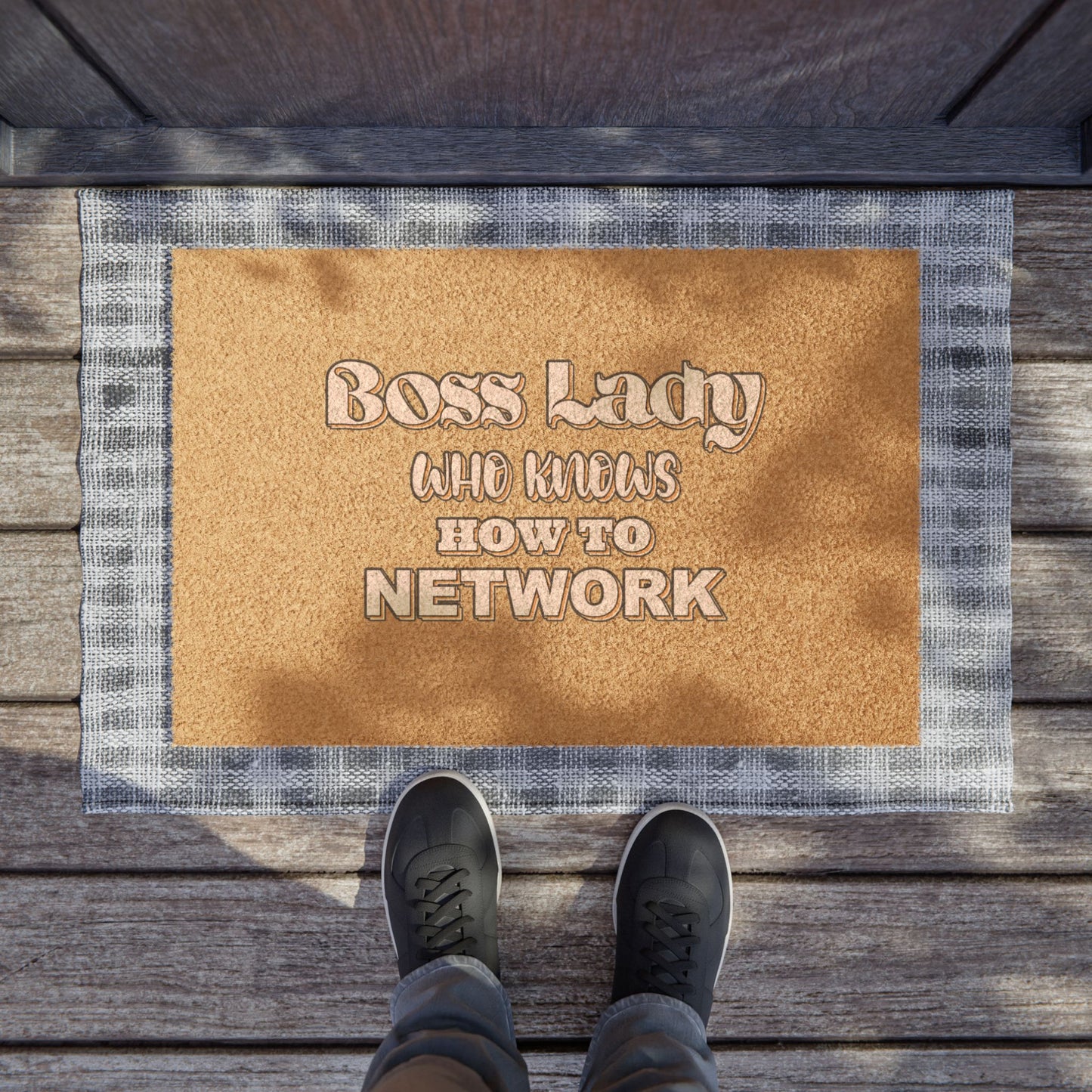 Boss Lady - Who Knows How To Network - Doormat