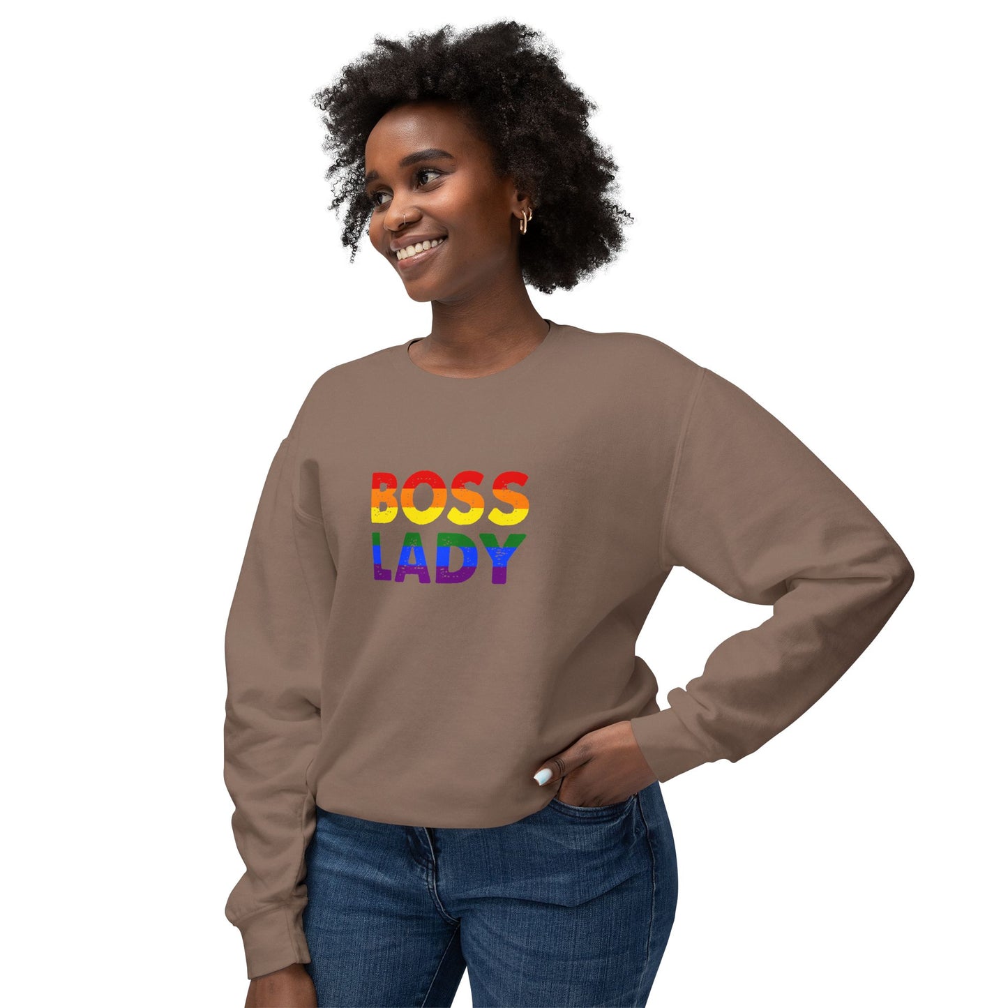 Boss Lady - Unisex Lightweight Crewneck Sweatshirt