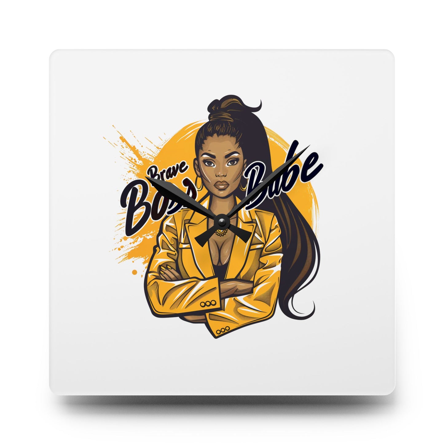 Brave Boss Babe - Acrylic Wall Clock