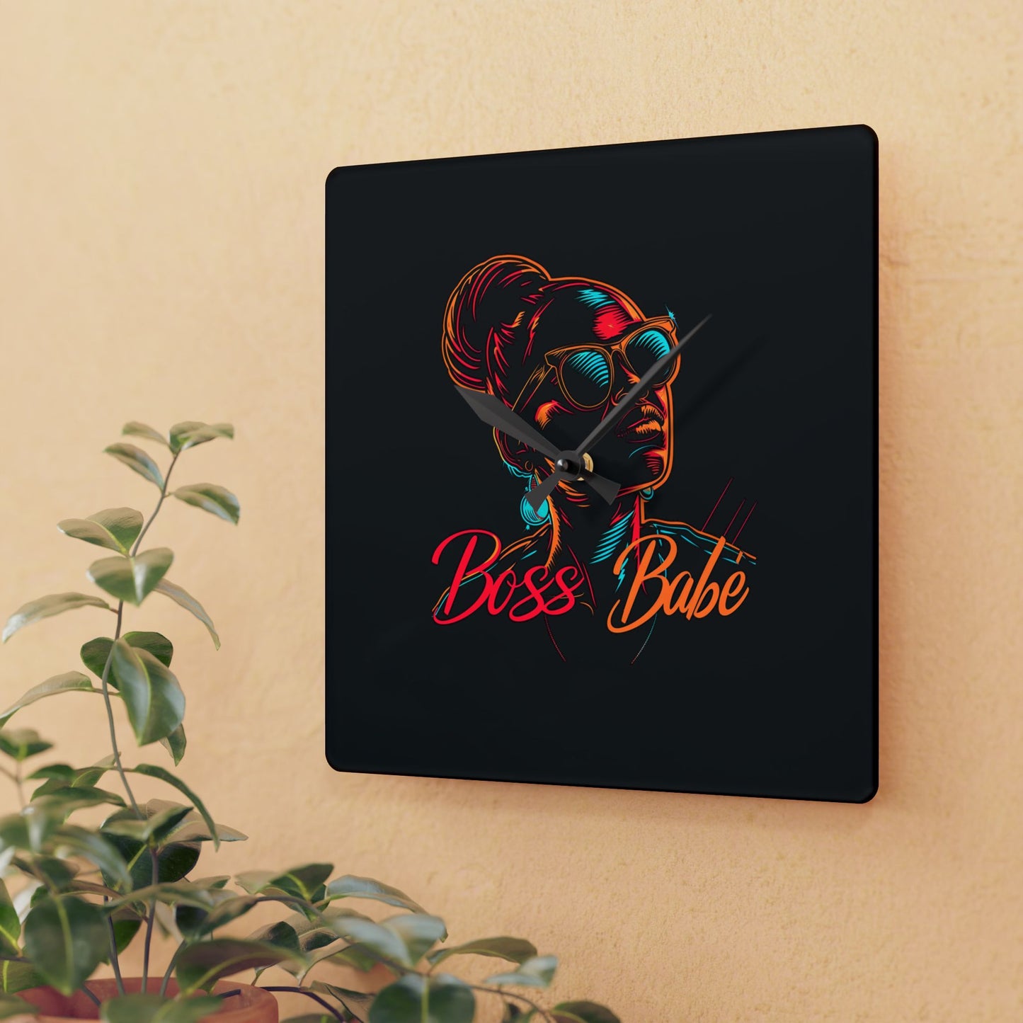 Boss Babe - Acrylic Wall Clock