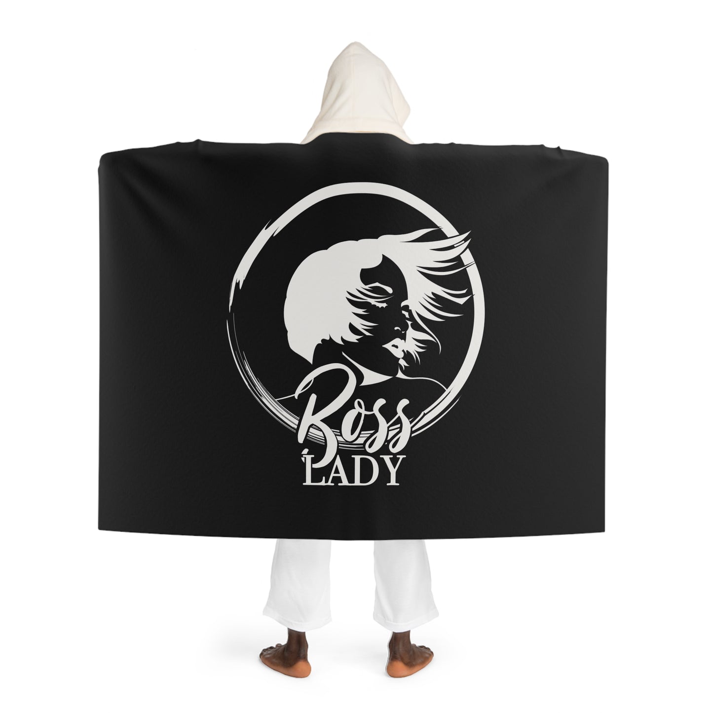 Boss Lady - Hooded Sherpa Fleece Blanket