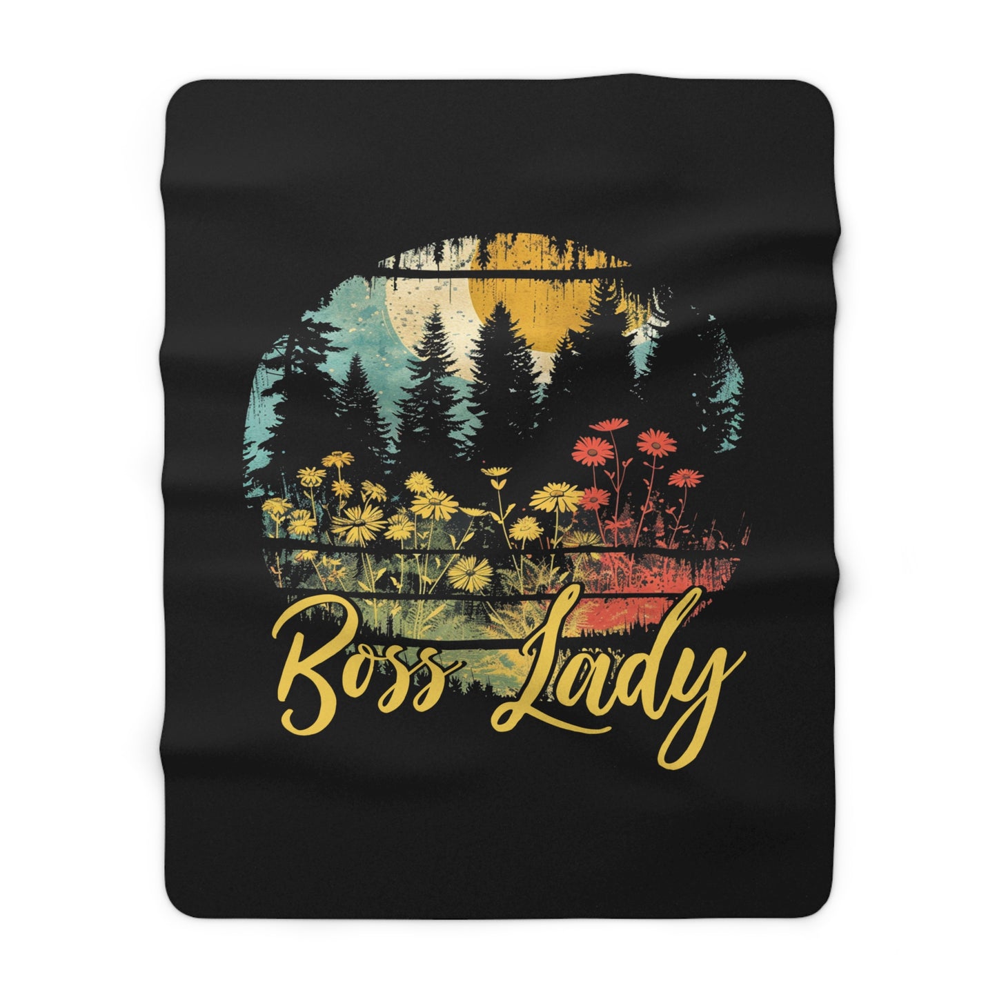 Boss Lady Nature Power - Sherpa Fleece Blanket
