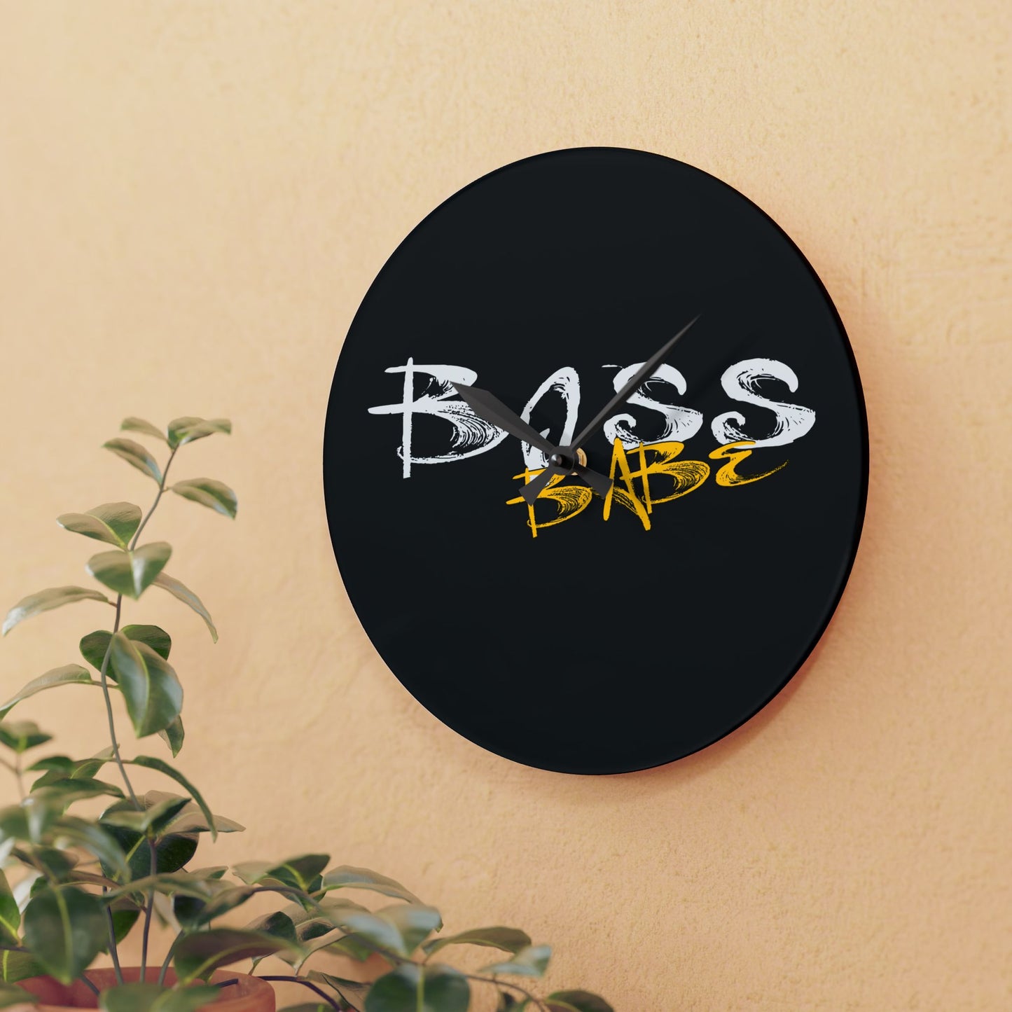 Boss Babe - Acrylic Wall Clock