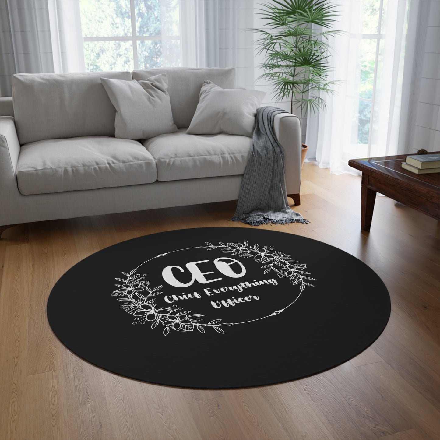 CEO - Chief Everything Officer - Round Rug