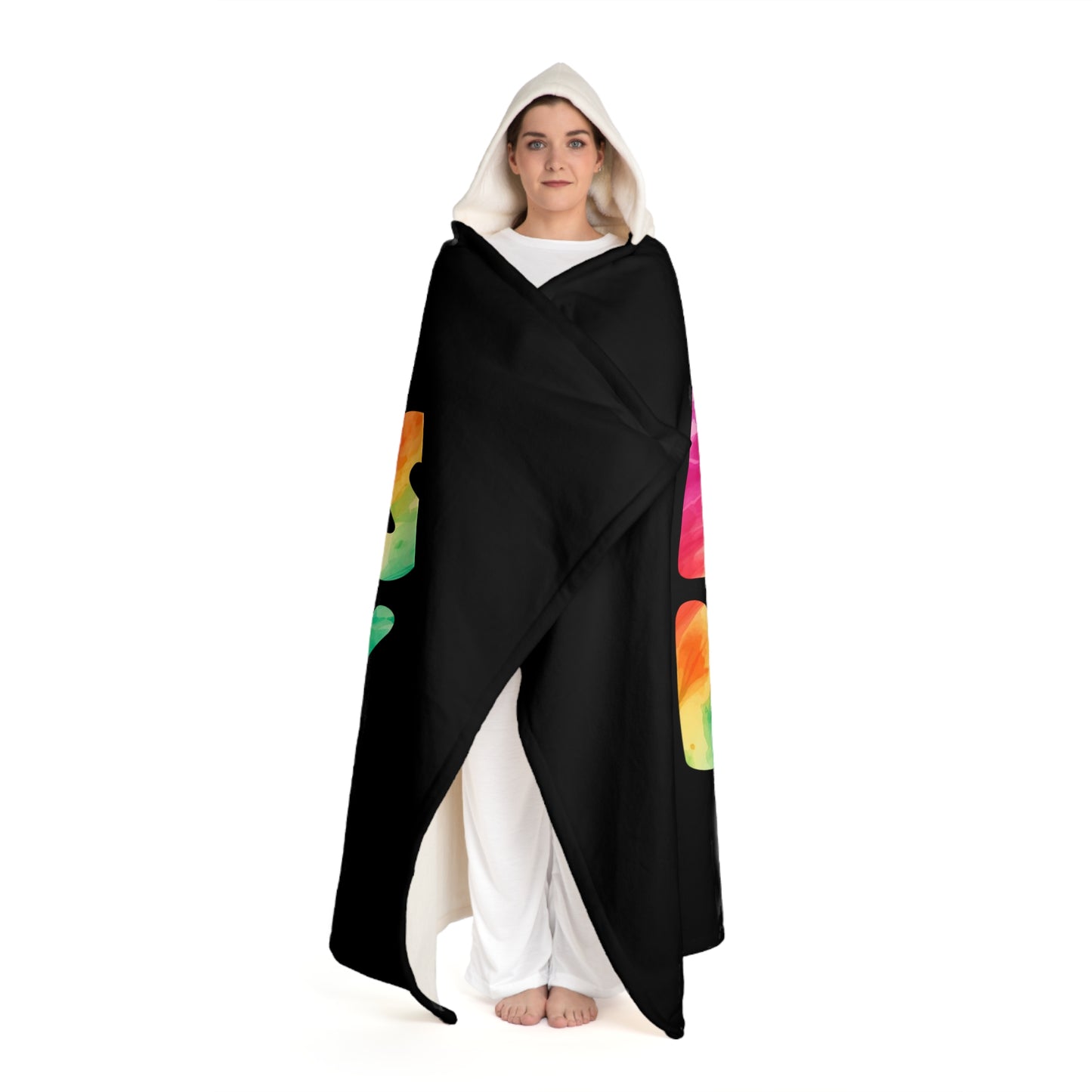 Boss Lady - Hooded Sherpa Fleece Blanket
