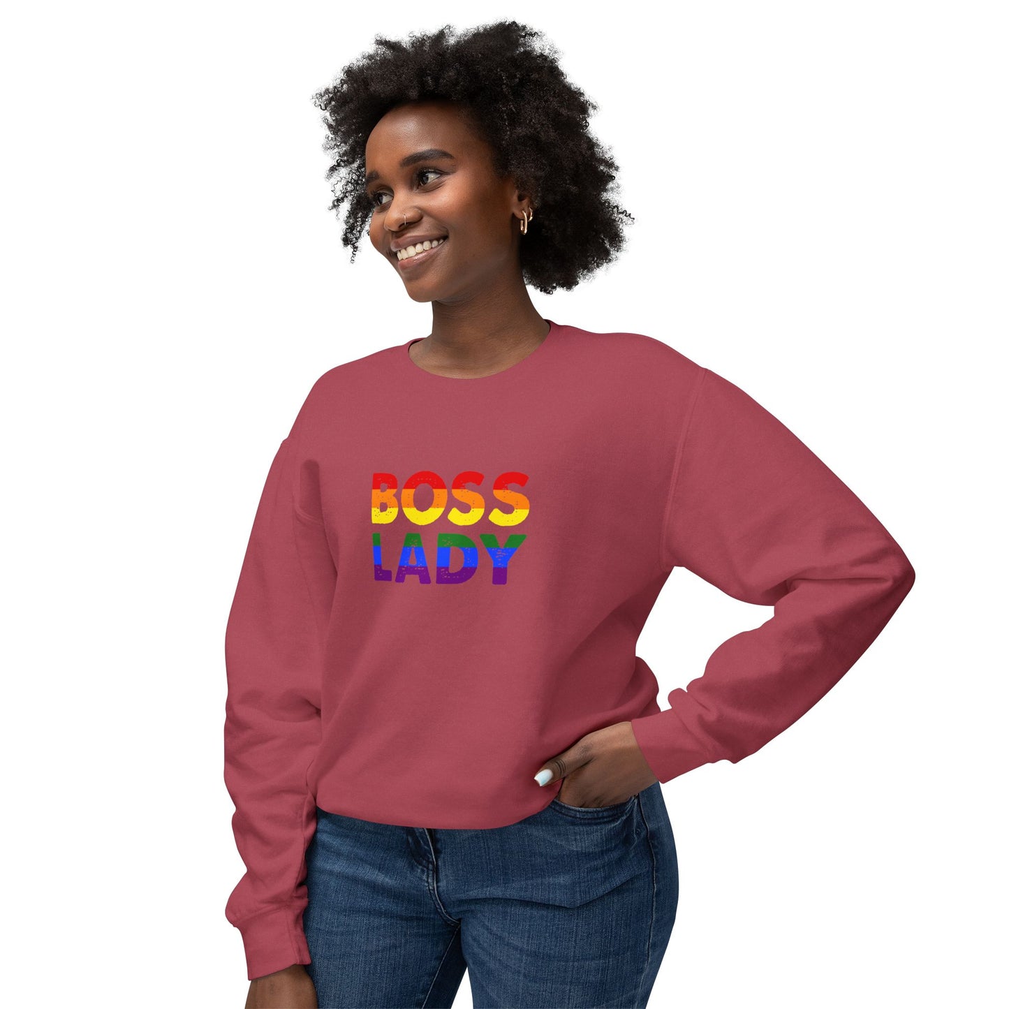 Boss Lady - Unisex Lightweight Crewneck Sweatshirt