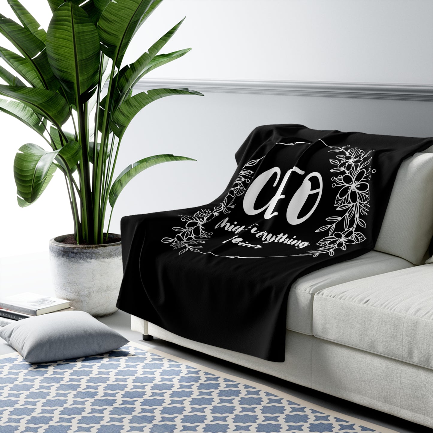 CEO - Chief Everything Officer - Sherpa Fleece Blanket