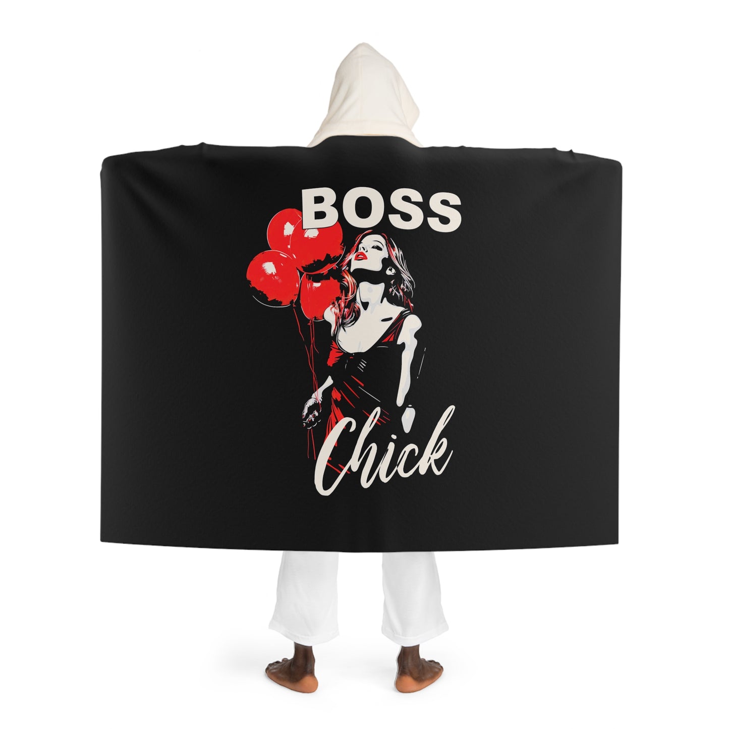 Boss Chick - Hooded Sherpa Fleece Blanket