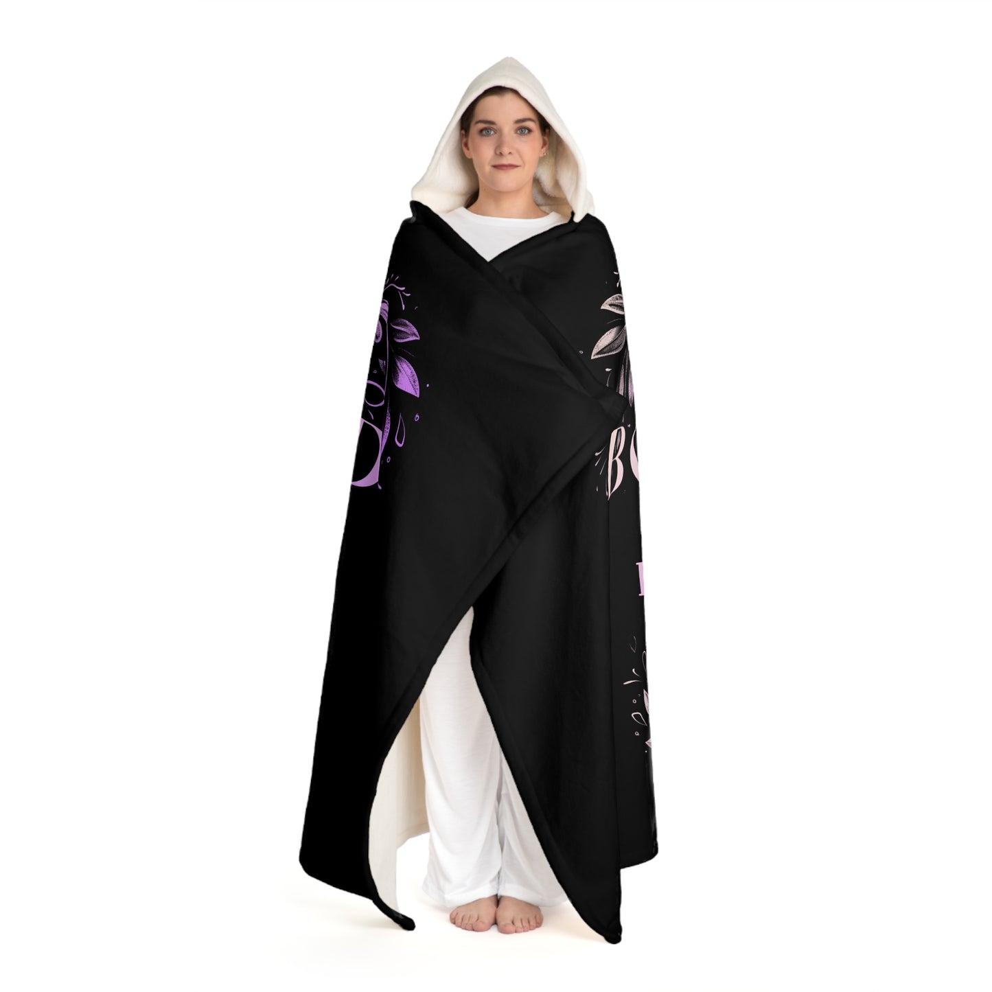 Boss Lady How Knows How To Deal With Work Pressure - Hooded Sherpa Fleece Blanket