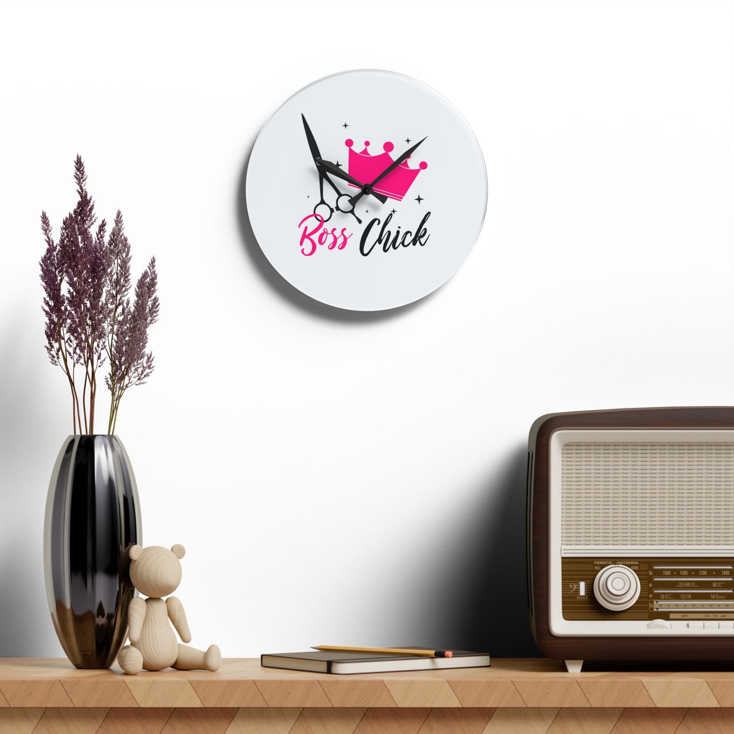 Boss Chick - Acrylic Wall Clock