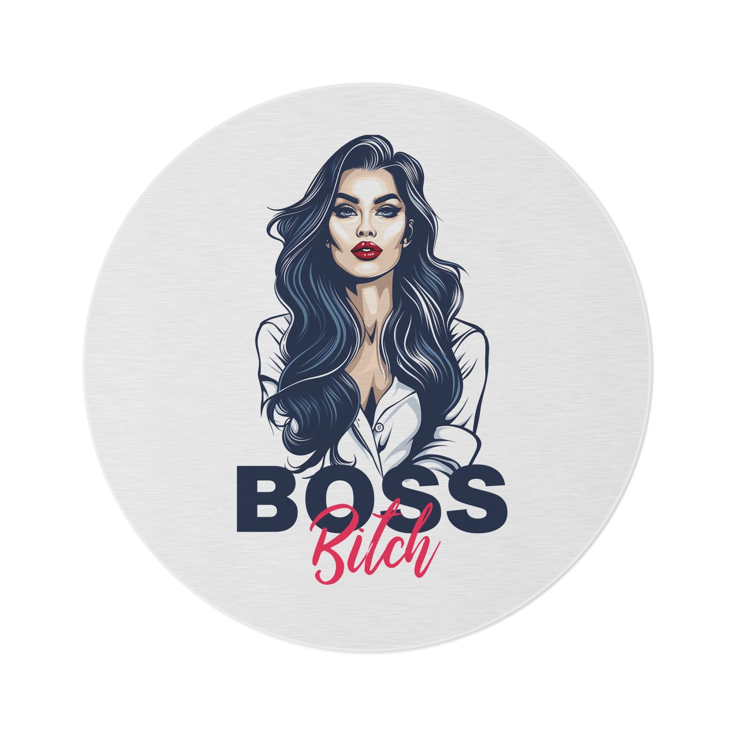 Boss Bitch - Round Rug - Designs for decision makers