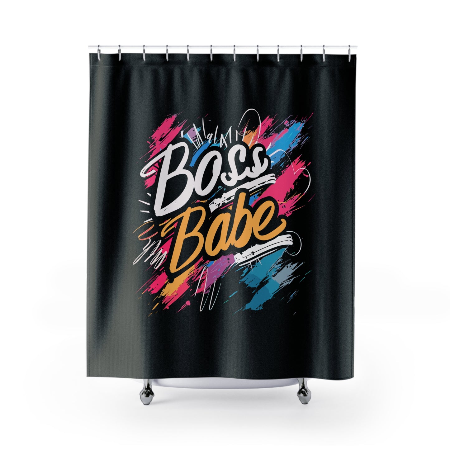 The Curtain Call for Stress - Boss Babe - Shower Curtains