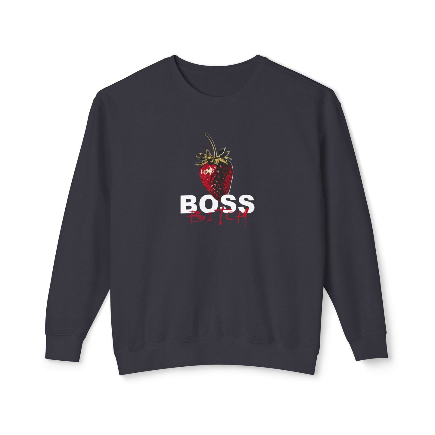 Boss Bitch Strewberry - Unisex Lightweight Crewneck Sweatshirt