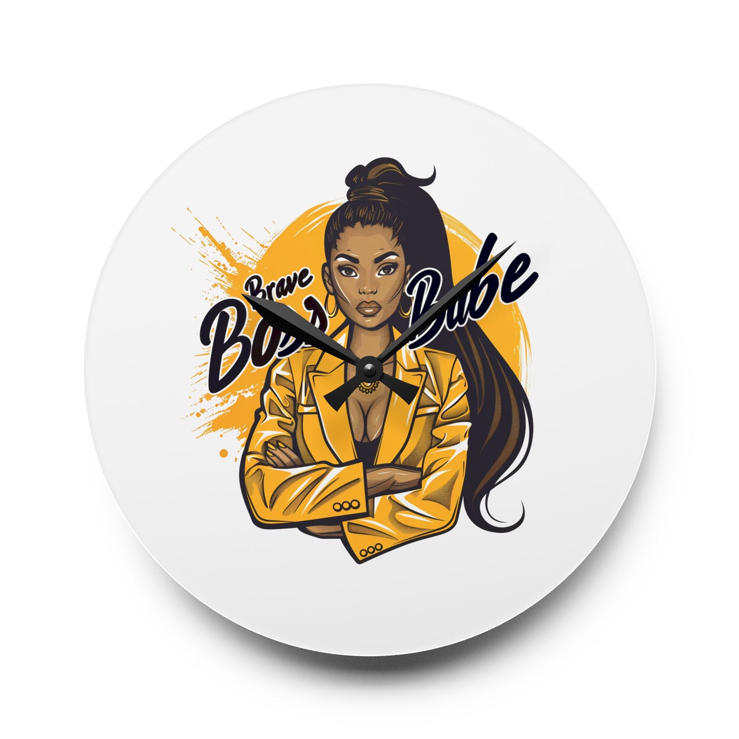 Brave Boss Babe - Acrylic Wall Clock