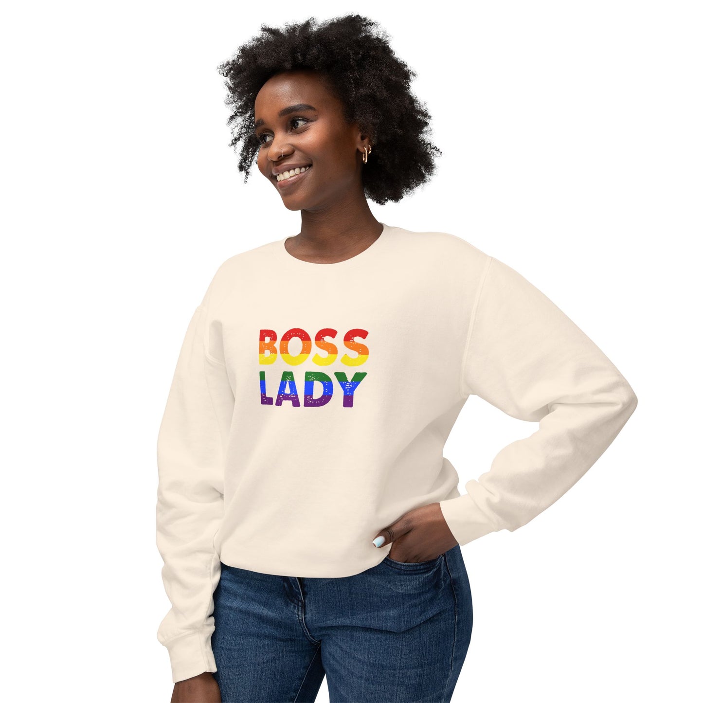 Boss Lady - Unisex Lightweight Crewneck Sweatshirt