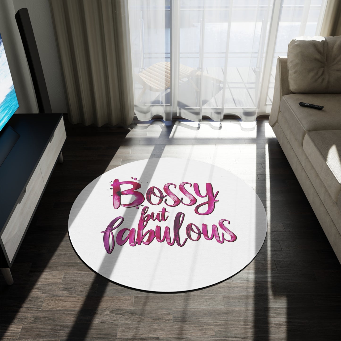Bossy But Fabulous - Round Rug - Made to shine