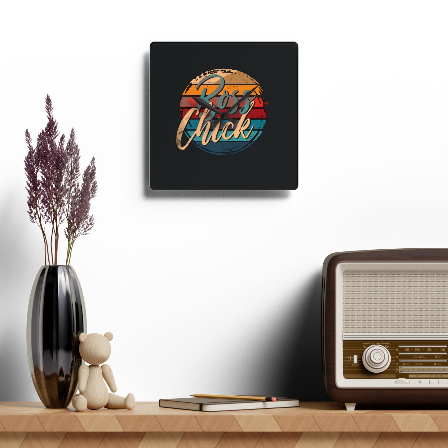 Boss Chick - Acrylic Wall Clock