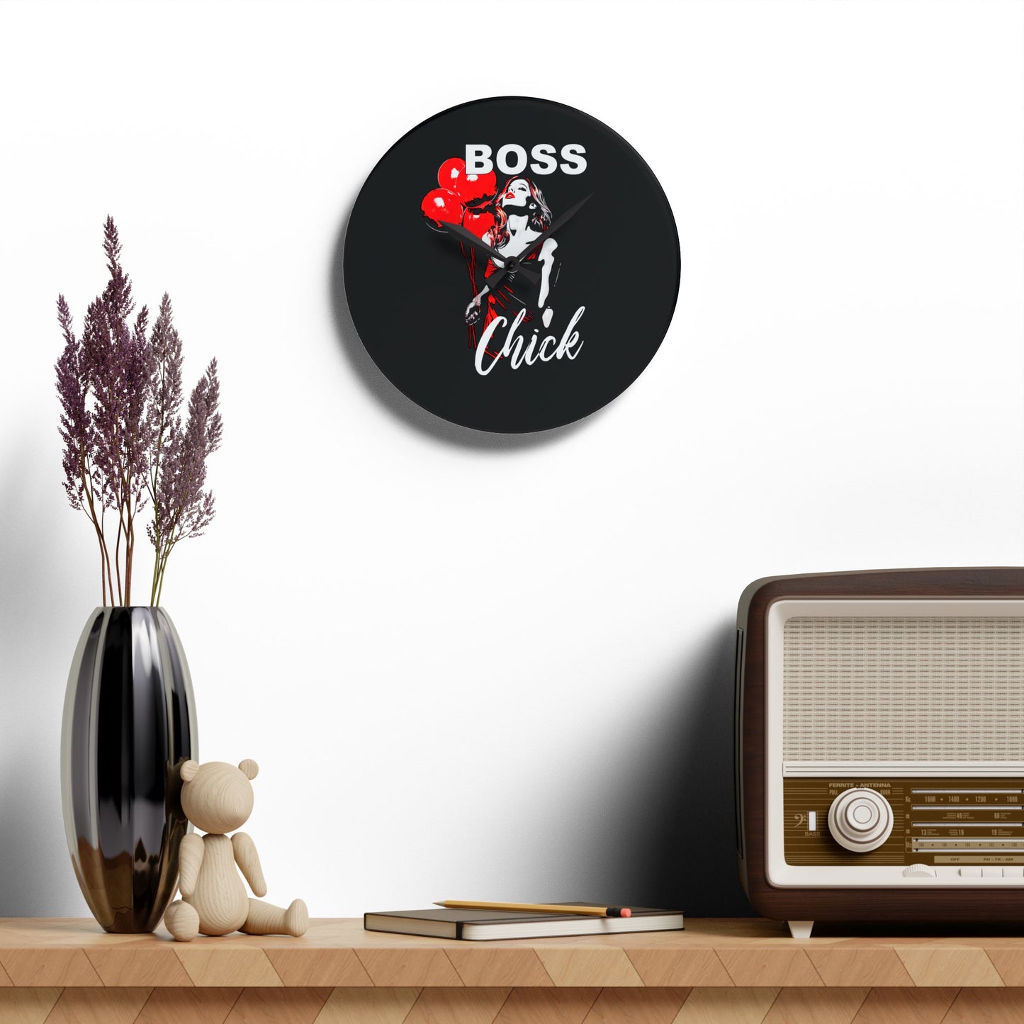 Boss Chick - Acrylic Wall Clock