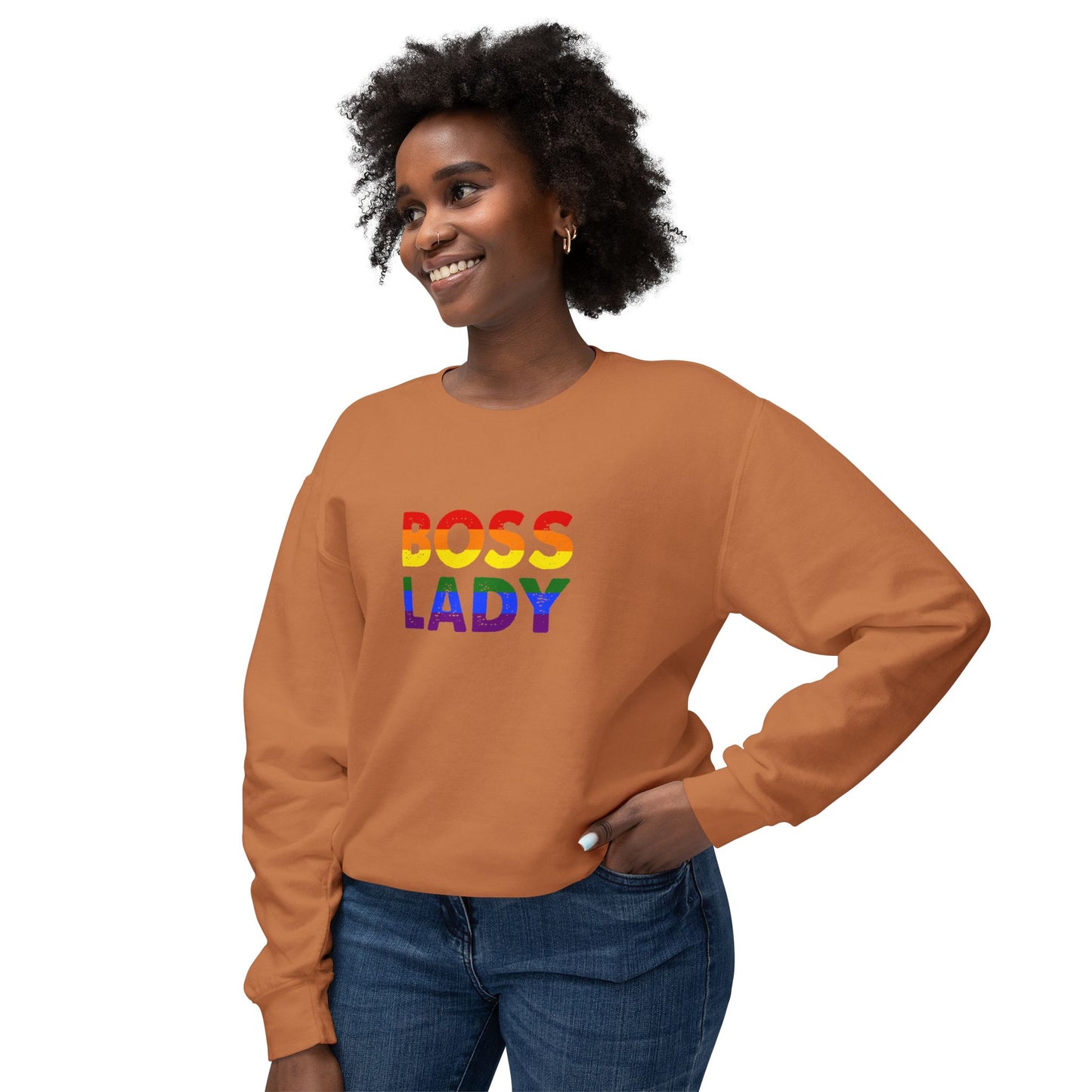 Boss Lady - Unisex Lightweight Crewneck Sweatshirt