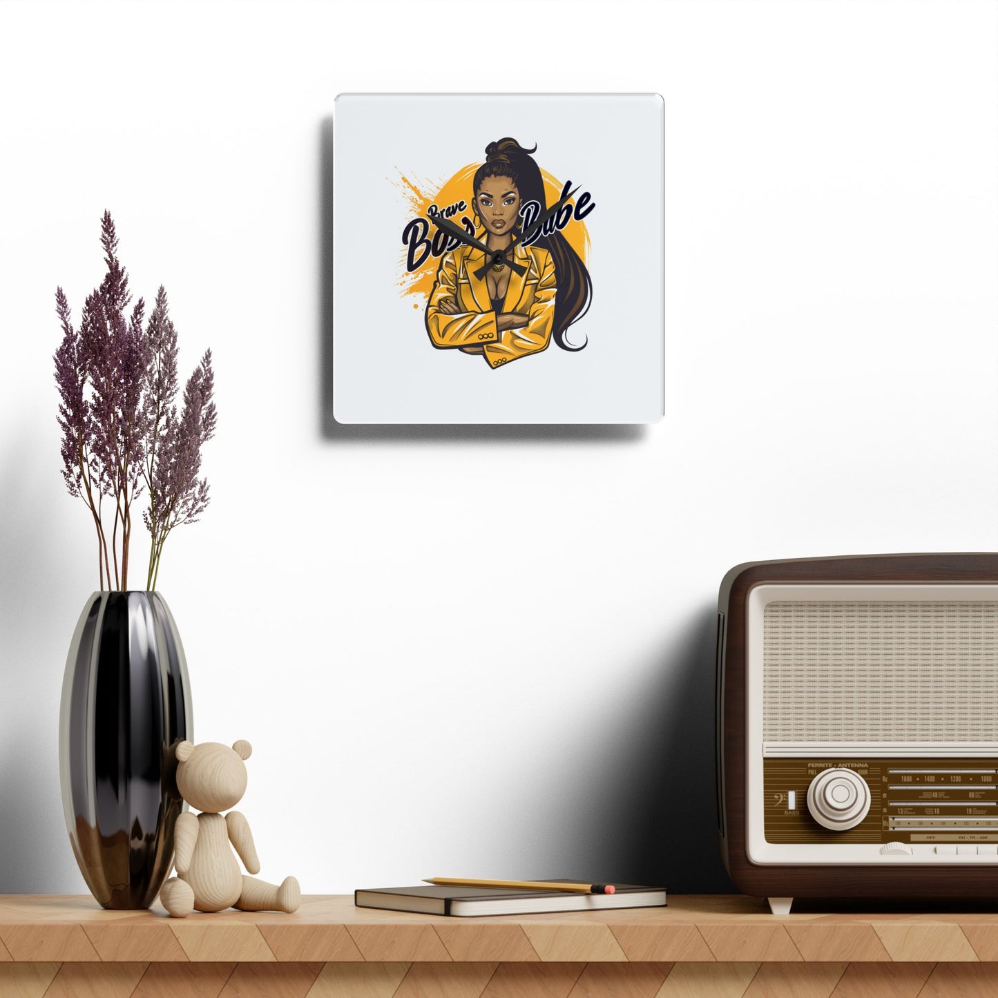 Brave Boss Babe - Acrylic Wall Clock