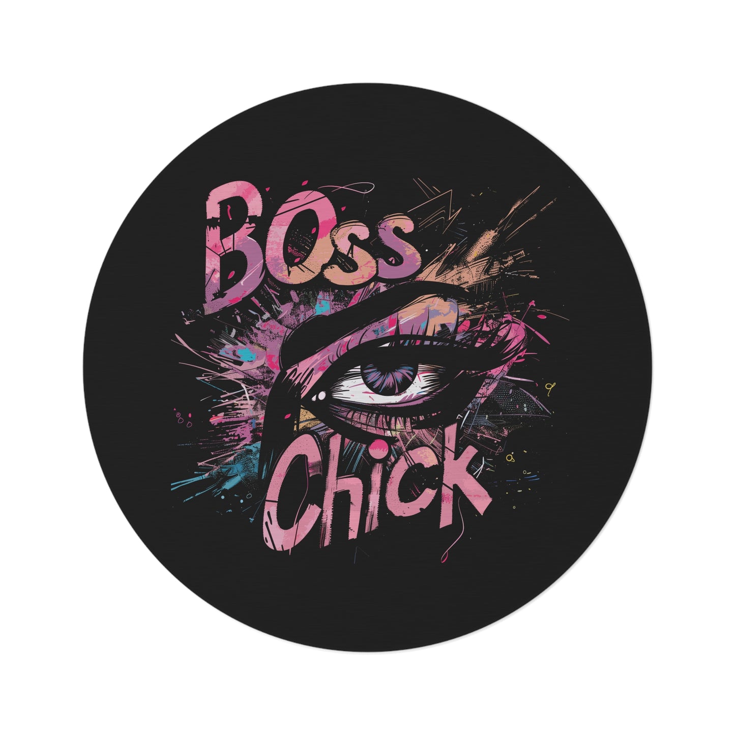 Boss Chick - Round Rug - for decision makers