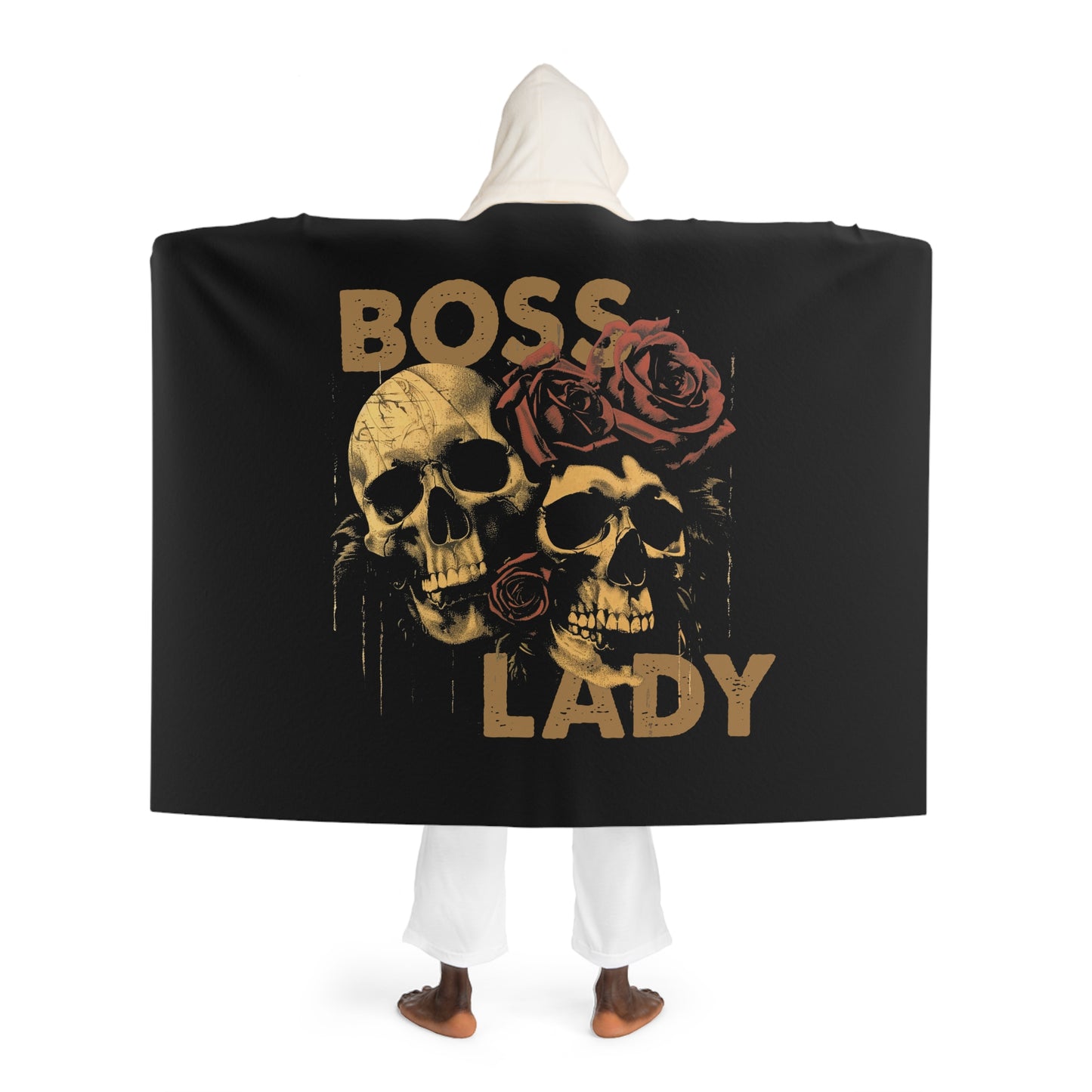 Boss Lady - Hooded Sherpa Fleece Blanket