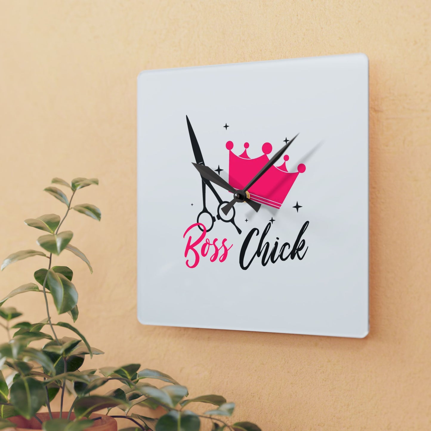 Boss Chick - Acrylic Wall Clock
