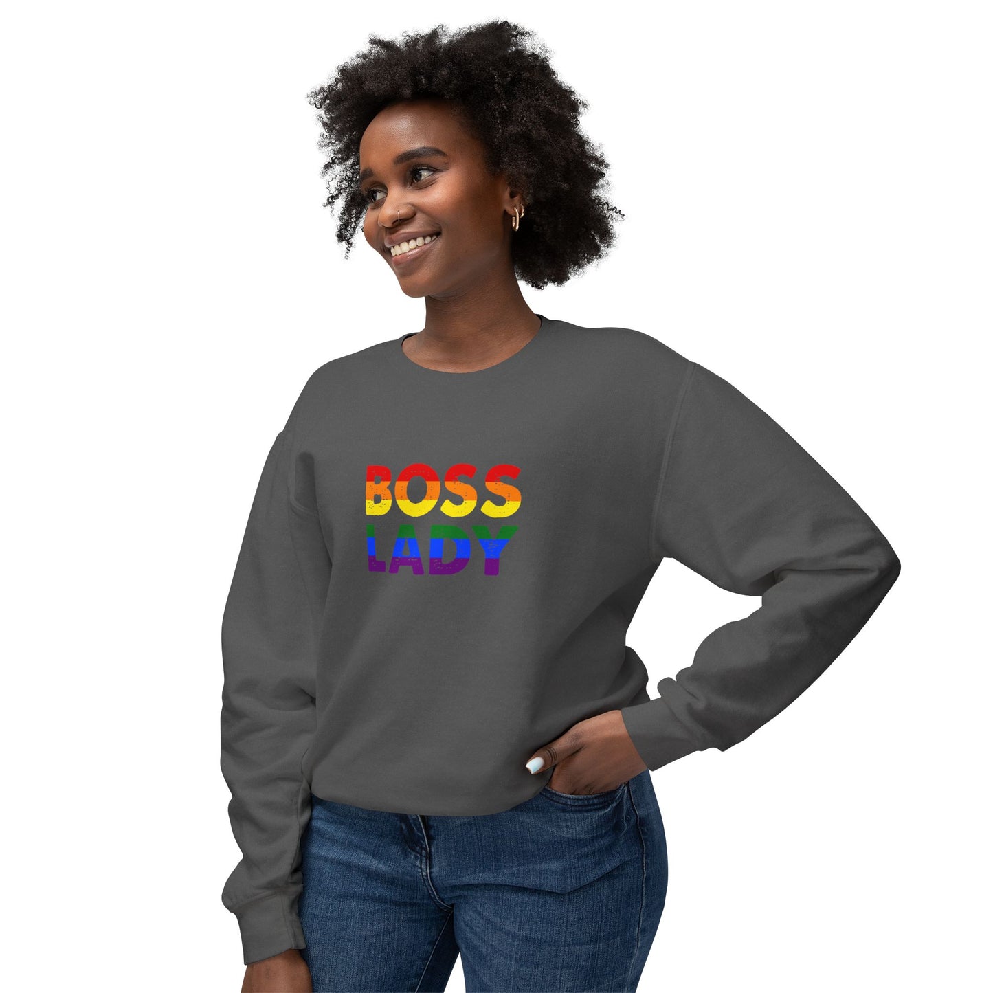 Boss Lady - Unisex Lightweight Crewneck Sweatshirt
