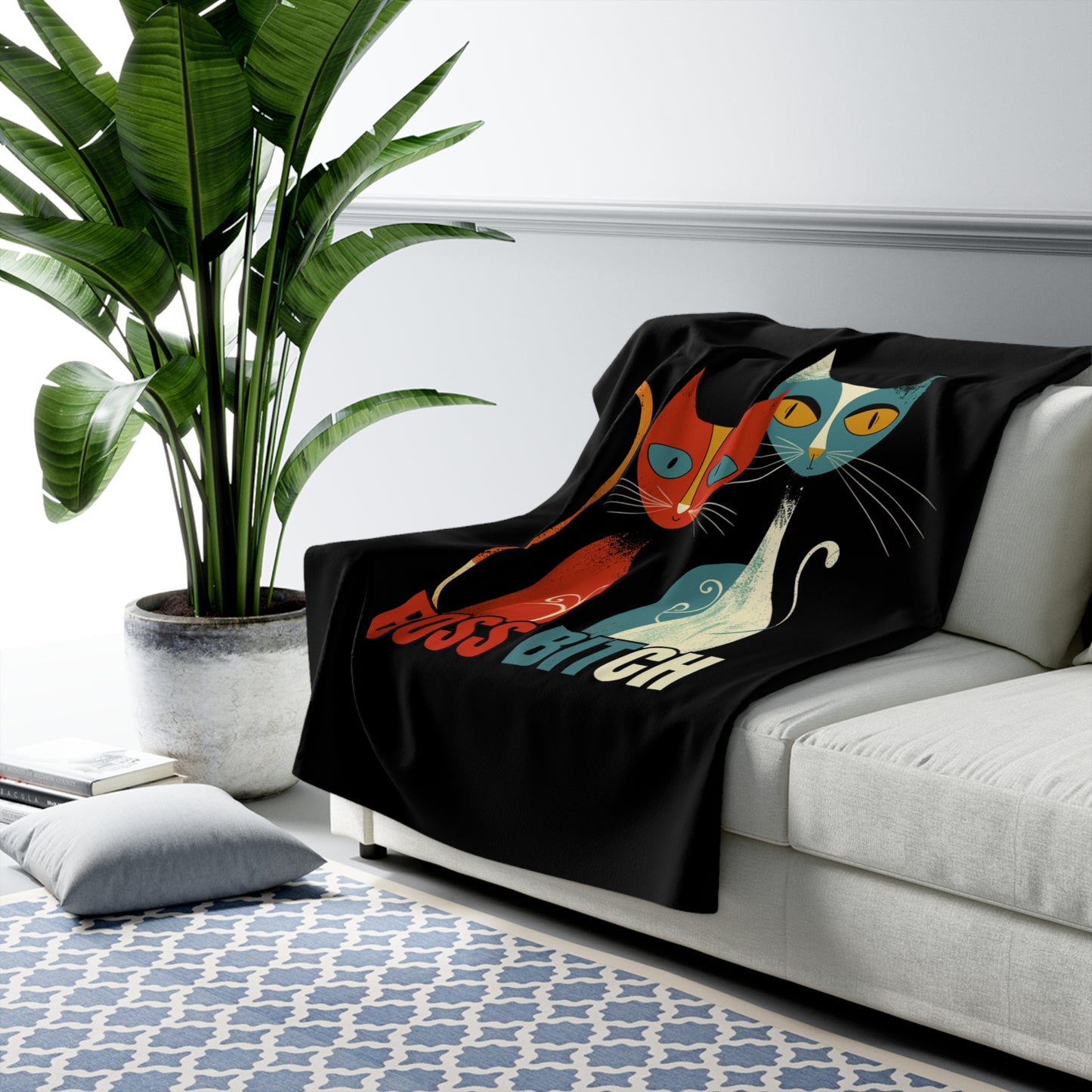 Boss Bitch Double Trouble - Sherpa Fleece Blanket