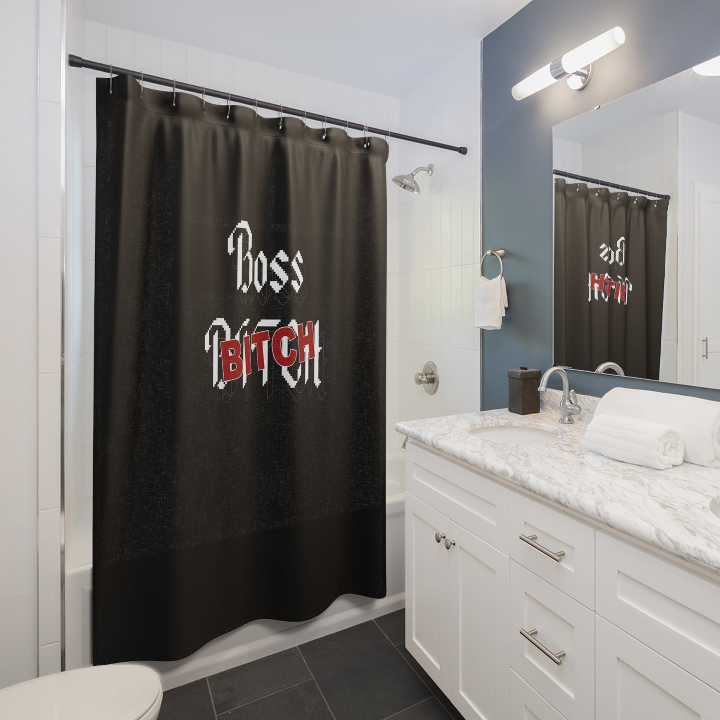 My Daily Dose of Liquid Logic - Boss Bitch - Shower Curtains