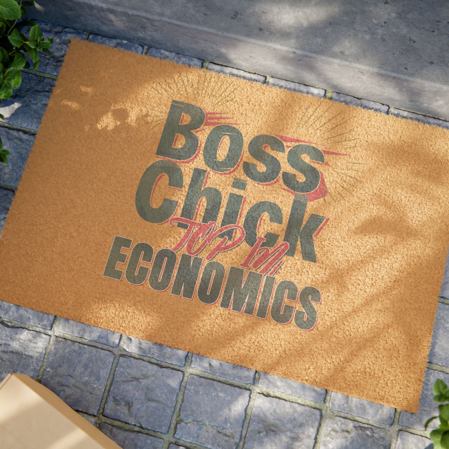 Boss Chick Top In Economics - Doormat - Welcome (ish). Now Wipe Your Feet