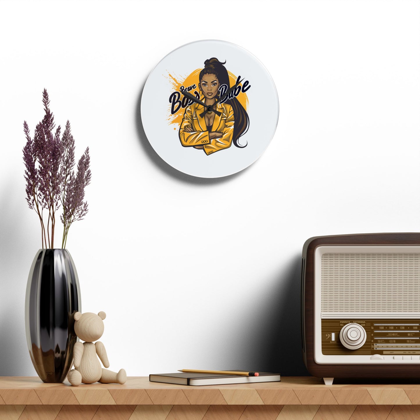 Brave Boss Babe - Acrylic Wall Clock