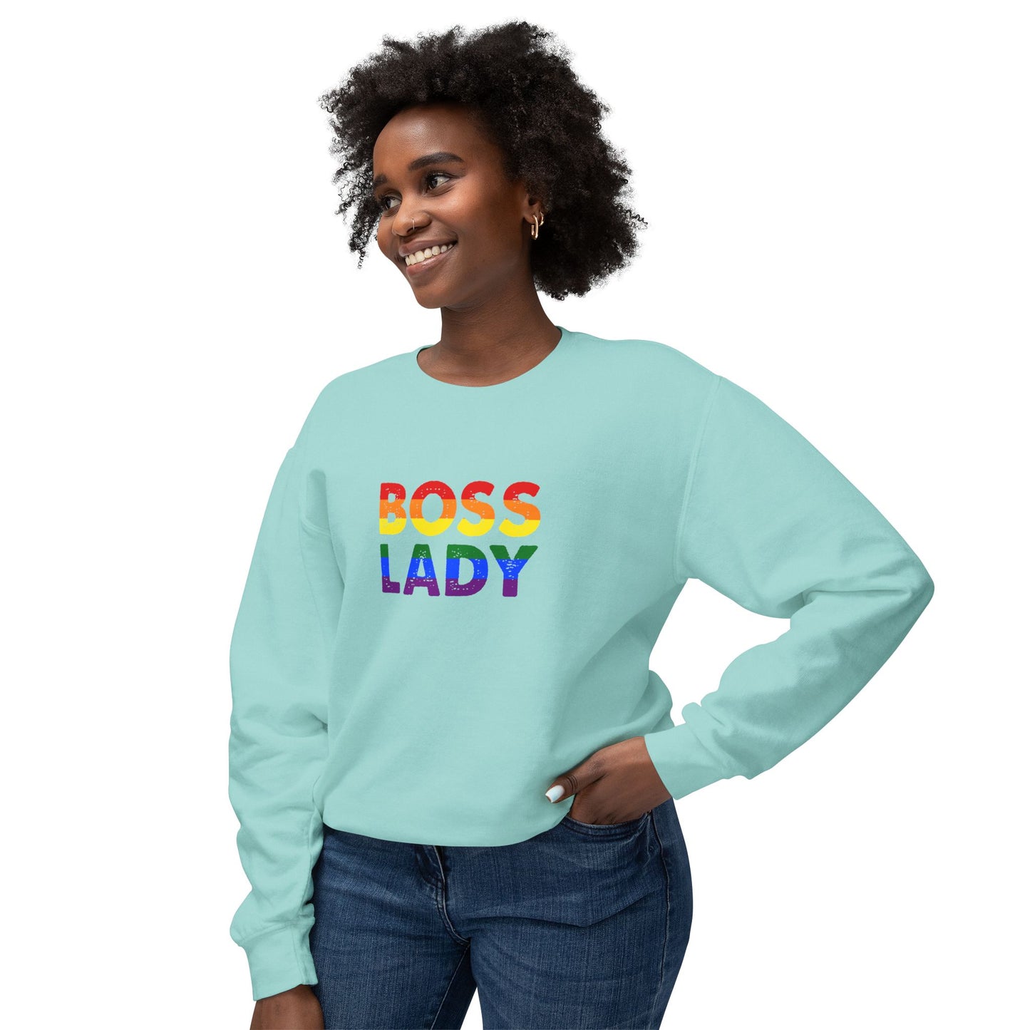 Boss Lady - Unisex Lightweight Crewneck Sweatshirt