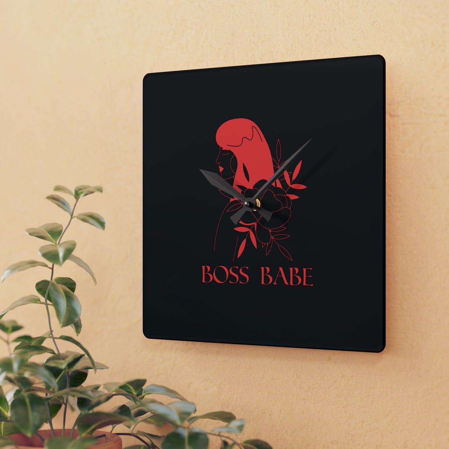 Boss Babe - Acrylic Wall Clock