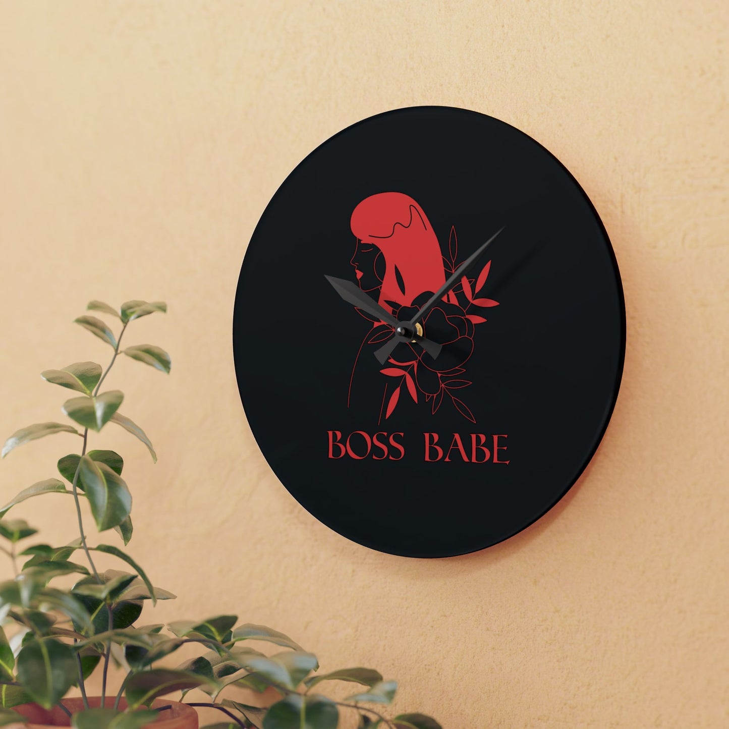 Boss Babe - Acrylic Wall Clock