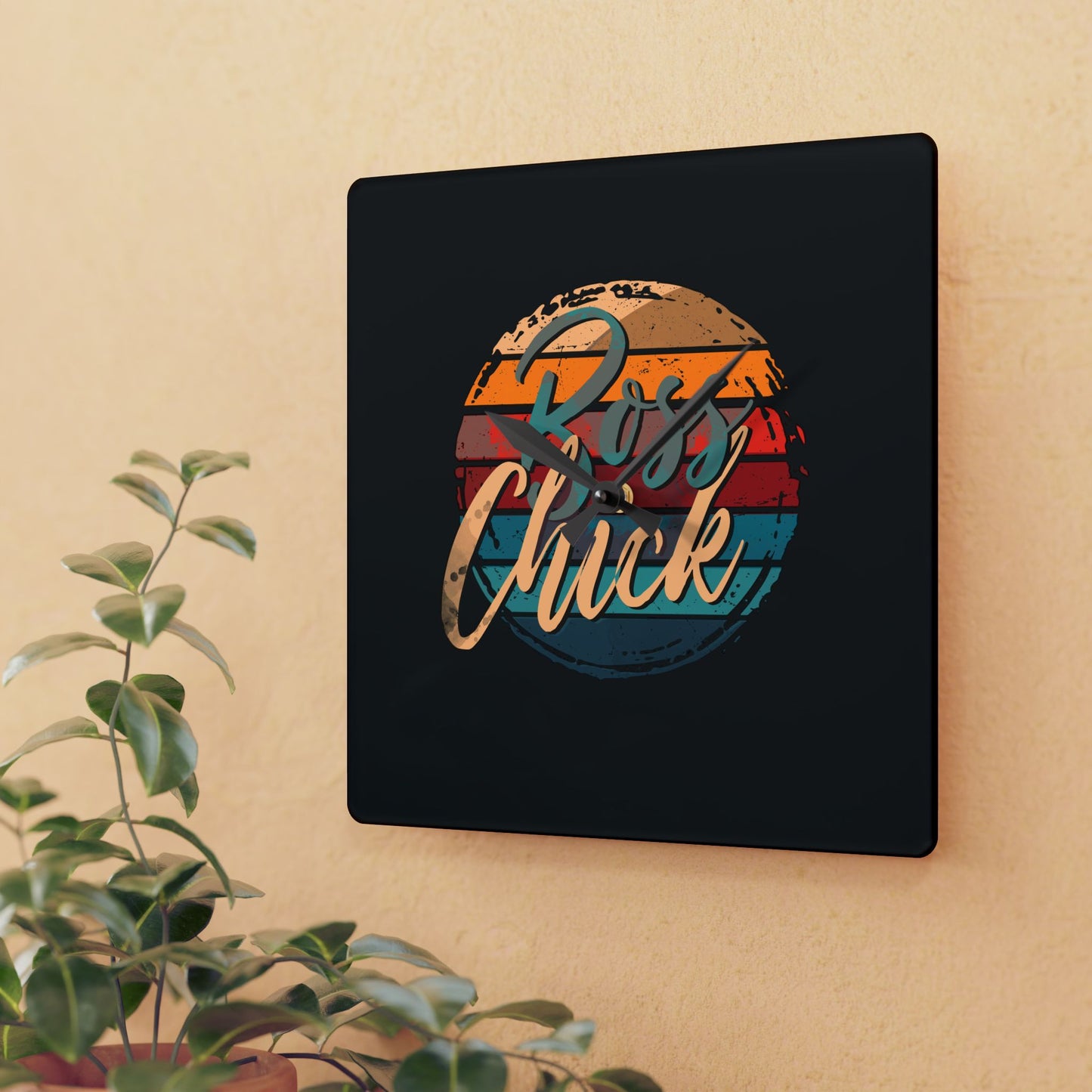 Boss Chick - Acrylic Wall Clock