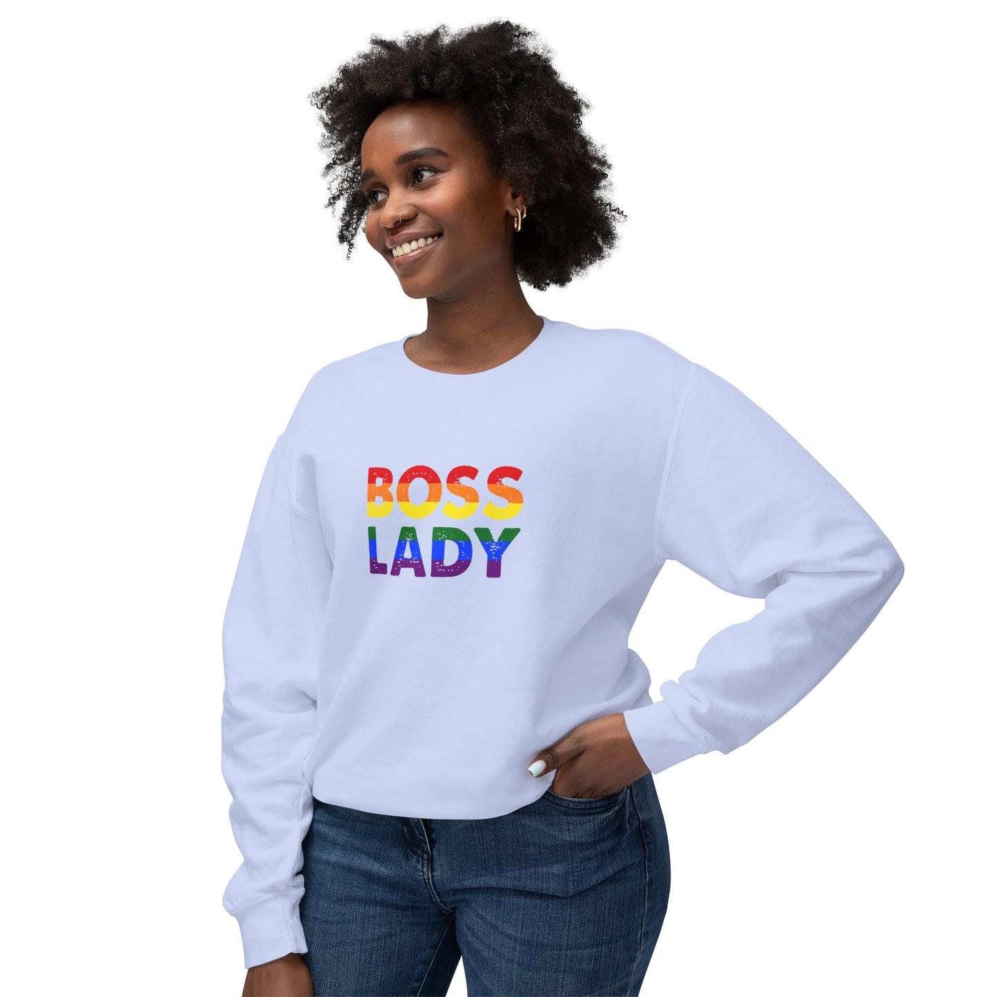 Boss Lady - Unisex Lightweight Crewneck Sweatshirt