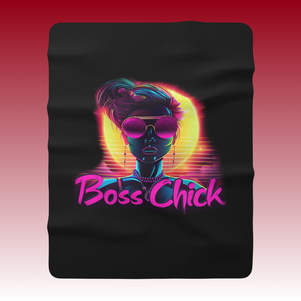 Boss Chick Neon is back - Sherpa Fleece Blanket