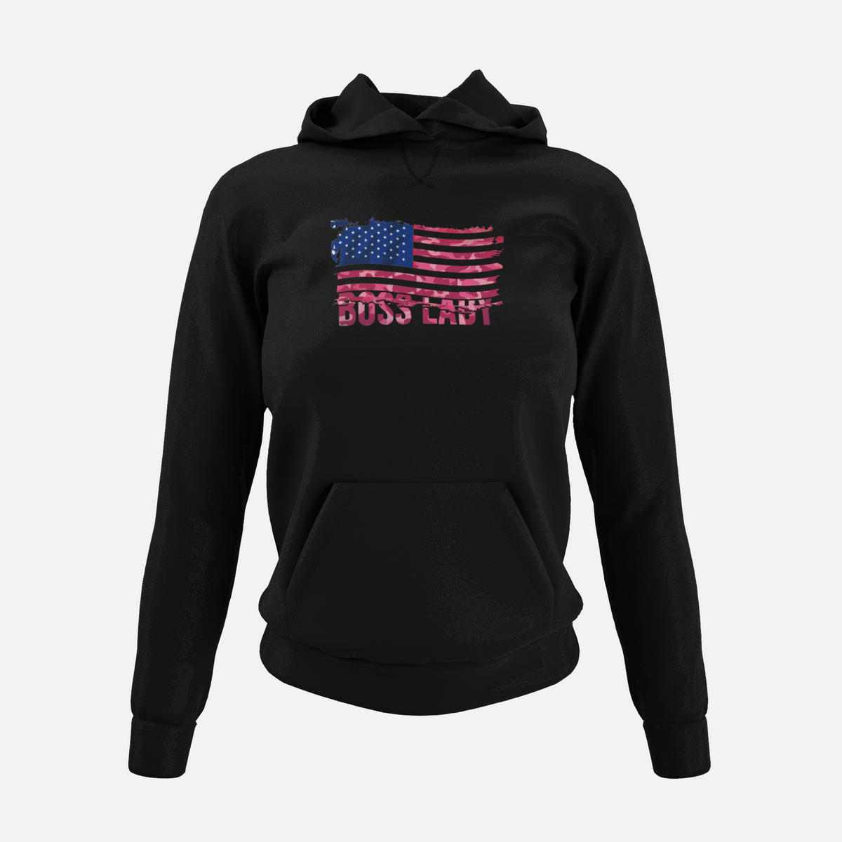 Boss Lady American Flag Hoodie