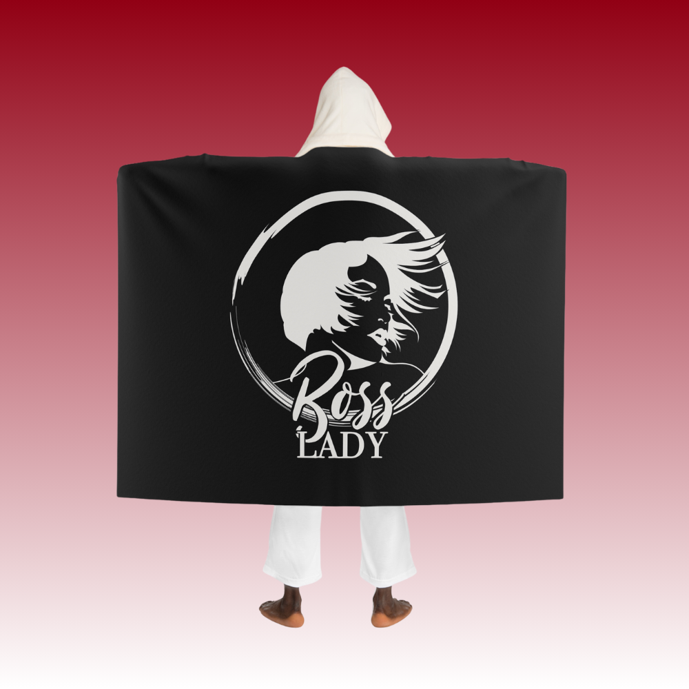 Boss Lady - Hooded Sherpa Fleece Blanket