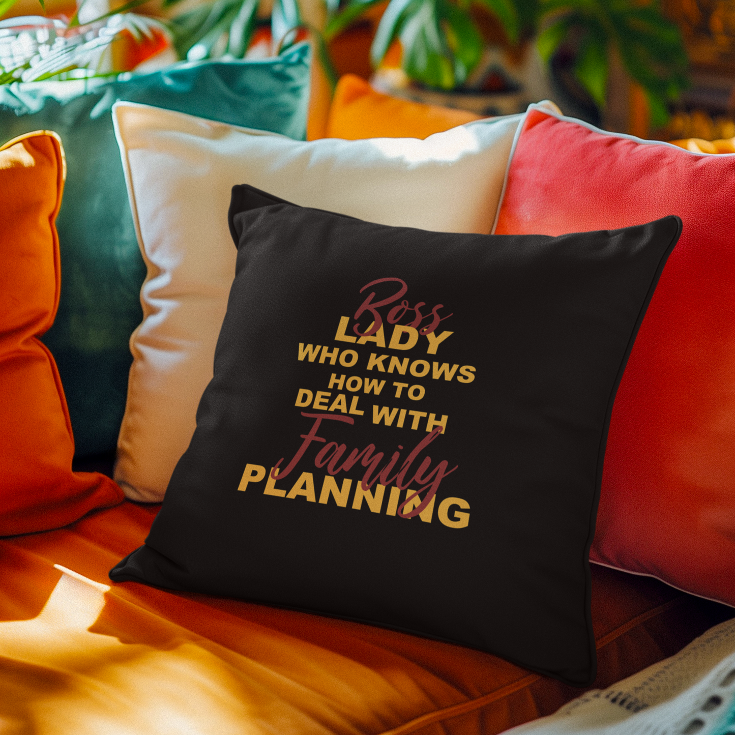 Own Your Path - Boss Lady Who Knows How To Deal With Family Planning - Square Pillow