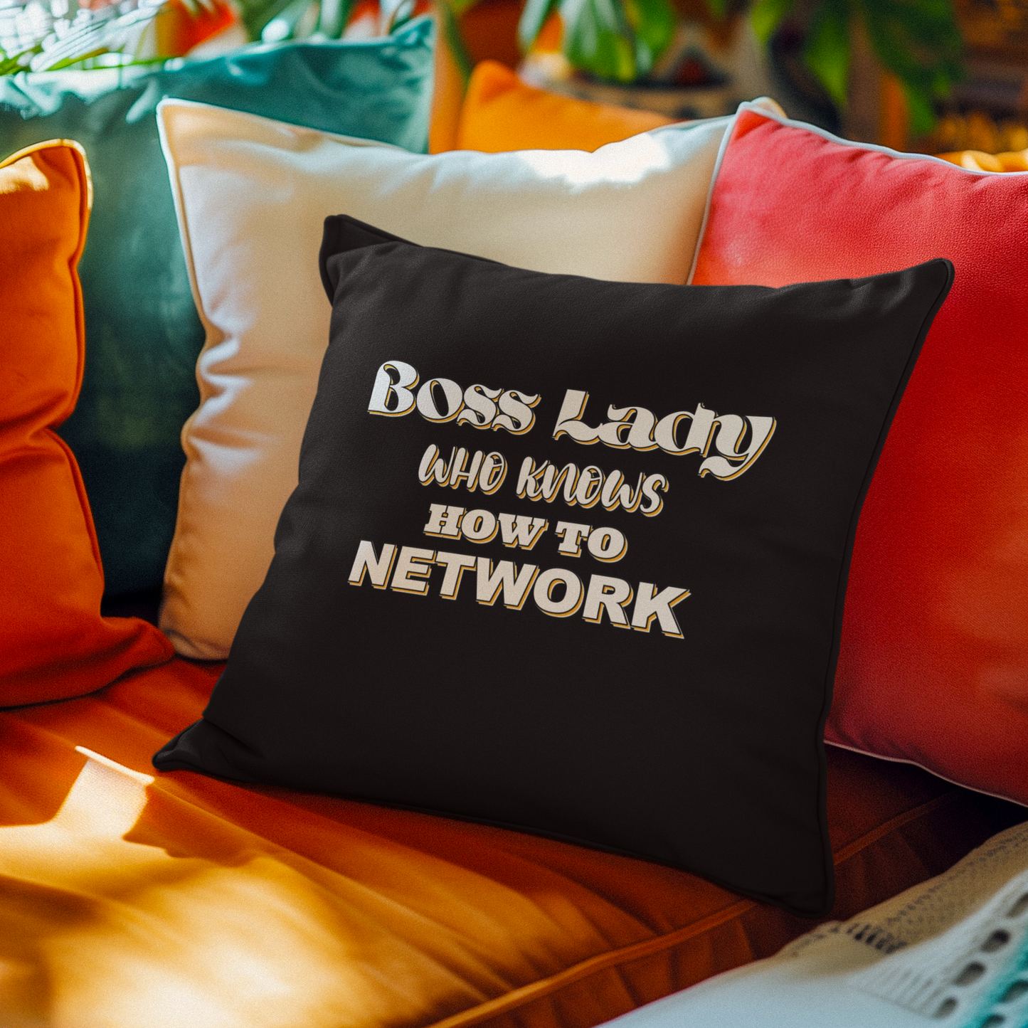 Freedom Looks Good - Boss Lady Who Knows How To Network - Square Pillow